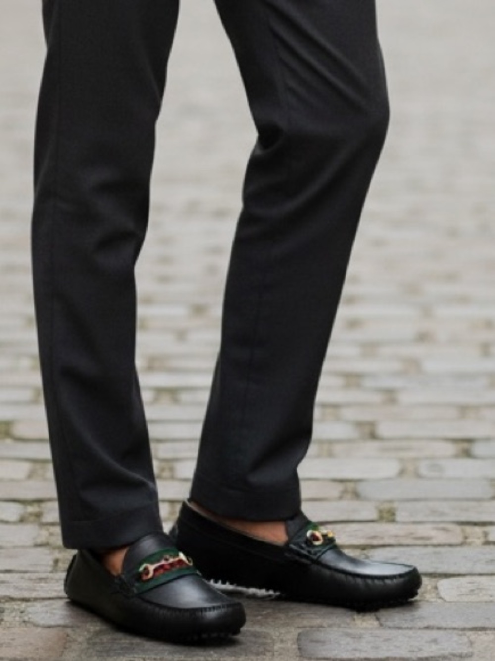 Gucci Black Leather Loafers with Horsebit Detail